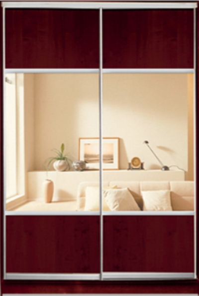 

Шкаф купе Luxe Studio Стандарт-1 ДСП/Зеркало-3 1400x2100x600 двухдверный