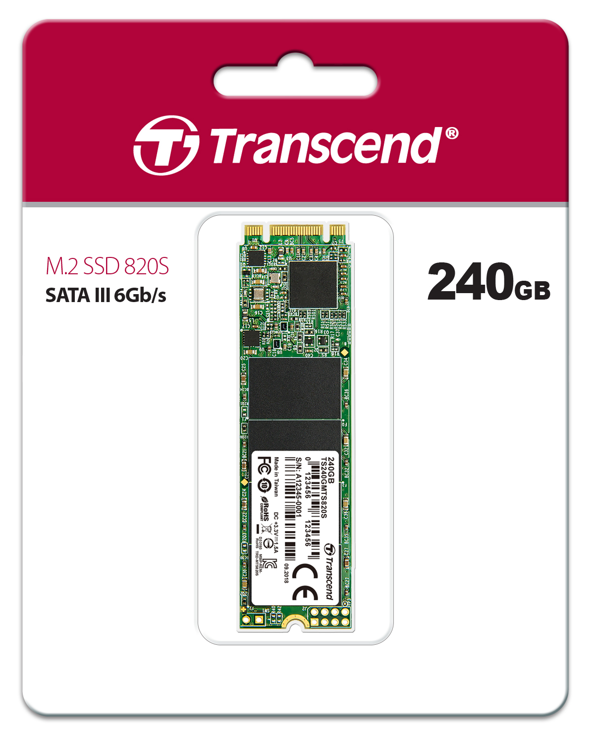 SSD диск Transcend MTS820S 240GB M.2 2280 SATAIII 3D TLC (TS240GMTS820S)