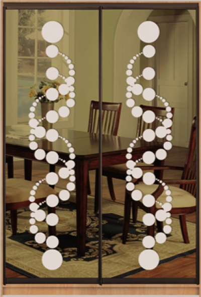 

Шкаф купе Luxe Studio Стандарт-1 Тонированное зеркало с Пескоструем-8 1200x2100x600 двухдверный