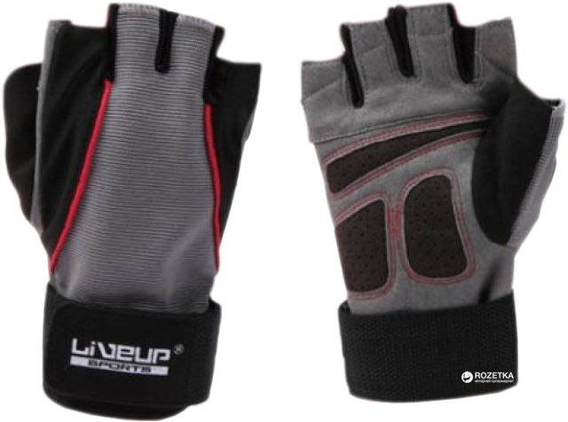 Акція на Перчатки LiveUp Training Gloves LS3071-LXL Black-Grey-Red від Rozetka UA