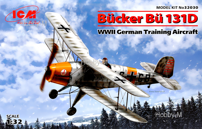 

Германский учебный самолет Bucker Bu 131D, 2МВ 1:32 ICM (ICM32030)