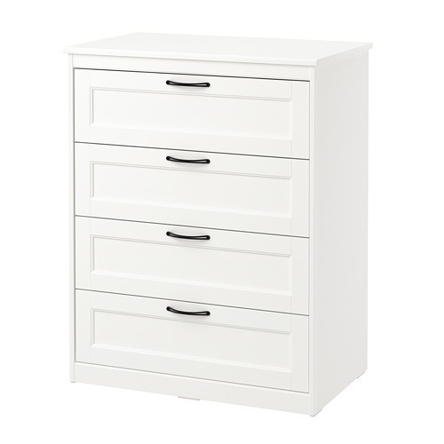 

Комод с 4 ящиками IKEA SONGESAND 82x104 см белый 103.667.77