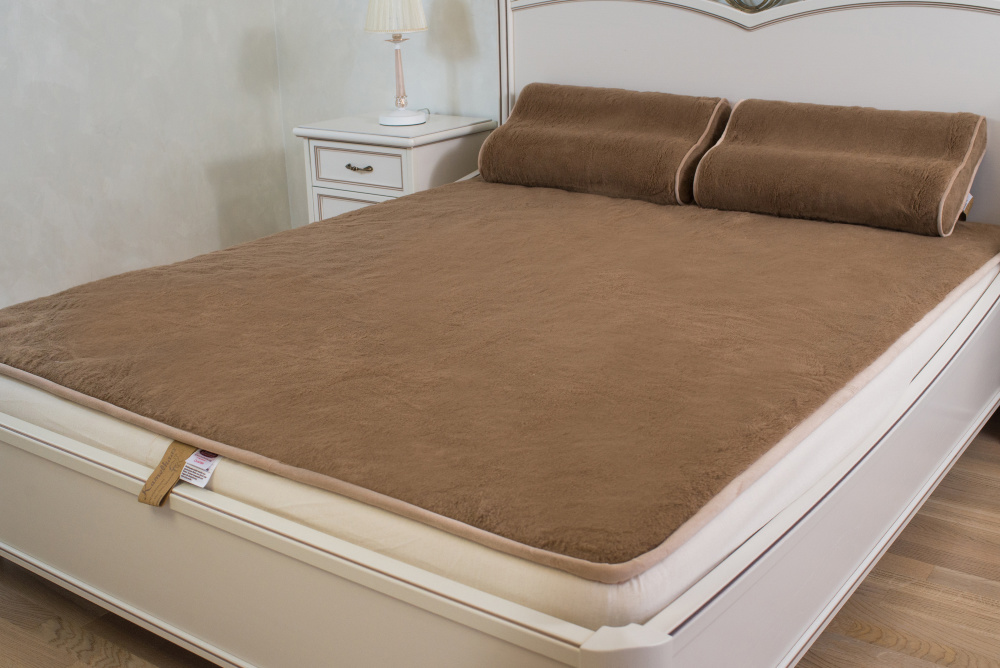 

Наматрасник шерстяной Wollwelt Latte 140х190 см Коричневый