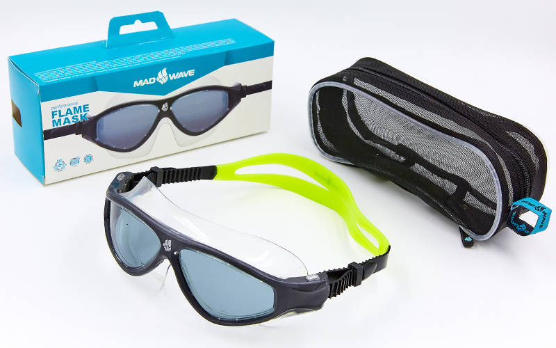 

Очки-полумаска для плавания MadWave FLAME Green-Black M046102