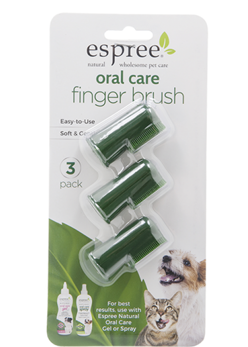 

Oral Care Finger Brush 3 pack Espree набор из 3 щеток для ухода за зубами и полостью рта собак и кошек 1 шт.