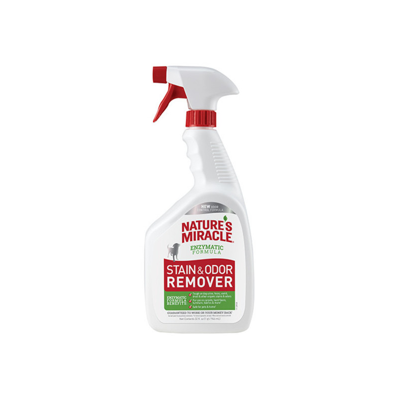 

Nature's Miracle 8in1 Stain Odor Remover уничтожитель пятен и запахов от собак, спрей 947 мл