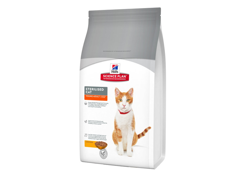 

Сухой корм для котов Hill's Science Plan Feline Young Adult Sterilised Cat Chicken 15 кг