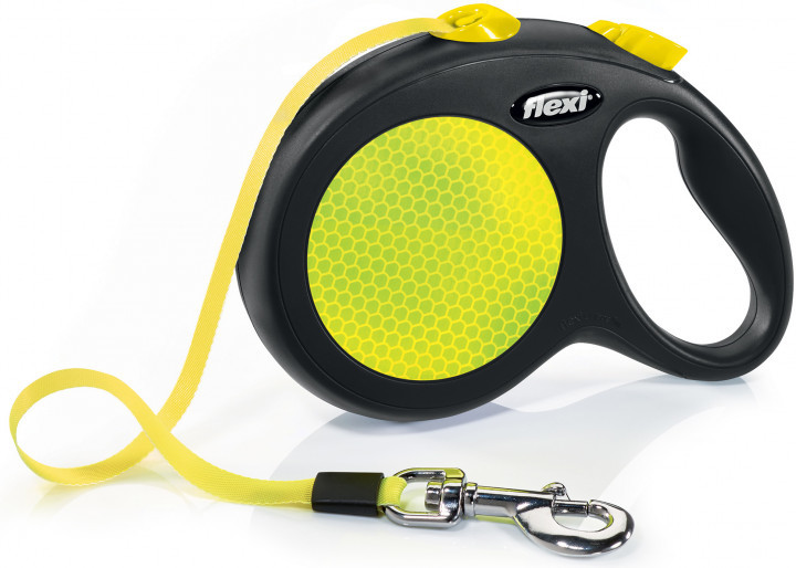 

Поводок-рулетка Flexi Neon L, 5 м, лента, черный