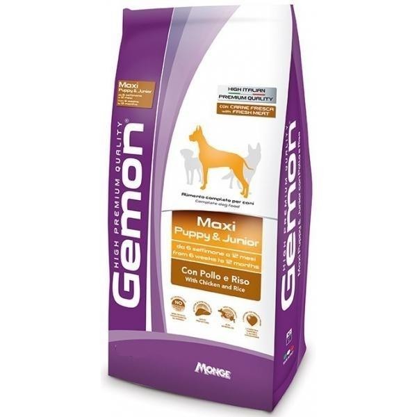 

Сухой корм для собак Gemon Maxi Puppy & Junior Chicken & Rice 15 кг