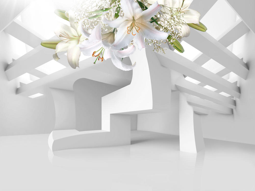 

Фотообои Walldeco Лилии и геометрия №31060 Гладь