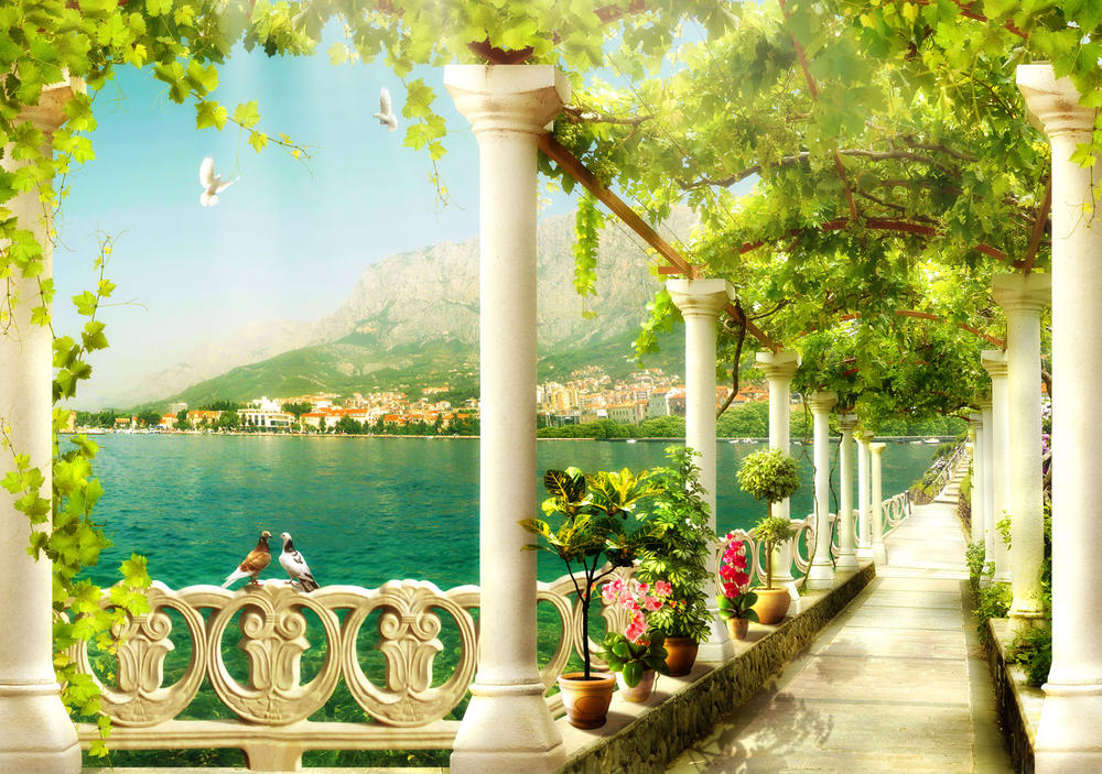 

Фотообои Walldeco Голуби на балконе №31517 Гладь