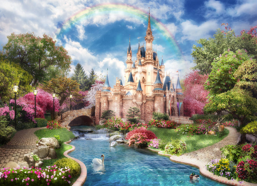 

Фотообои Walldeco Замок в саду №31231 Гладь
