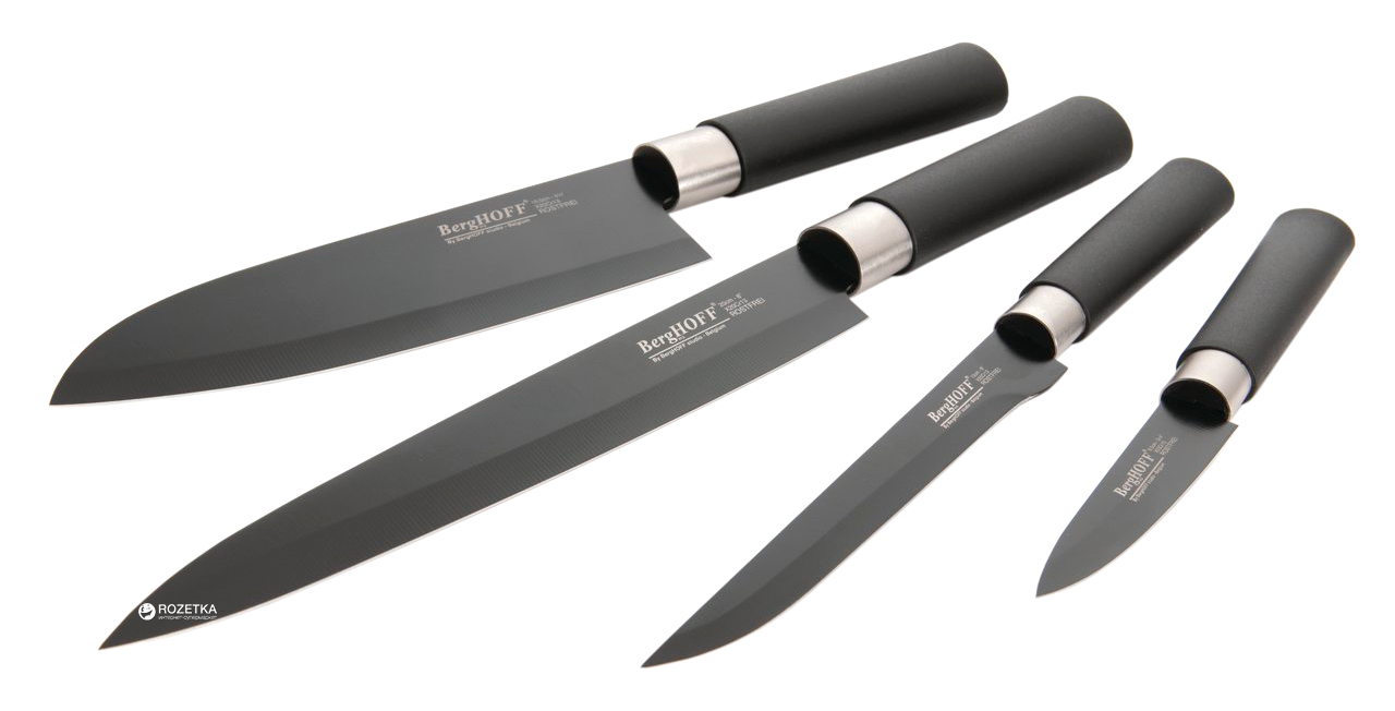 Акція на Набор ножей BergHOFF Essentials керамических из 4 предметов Черные (1304003) від Rozetka UA