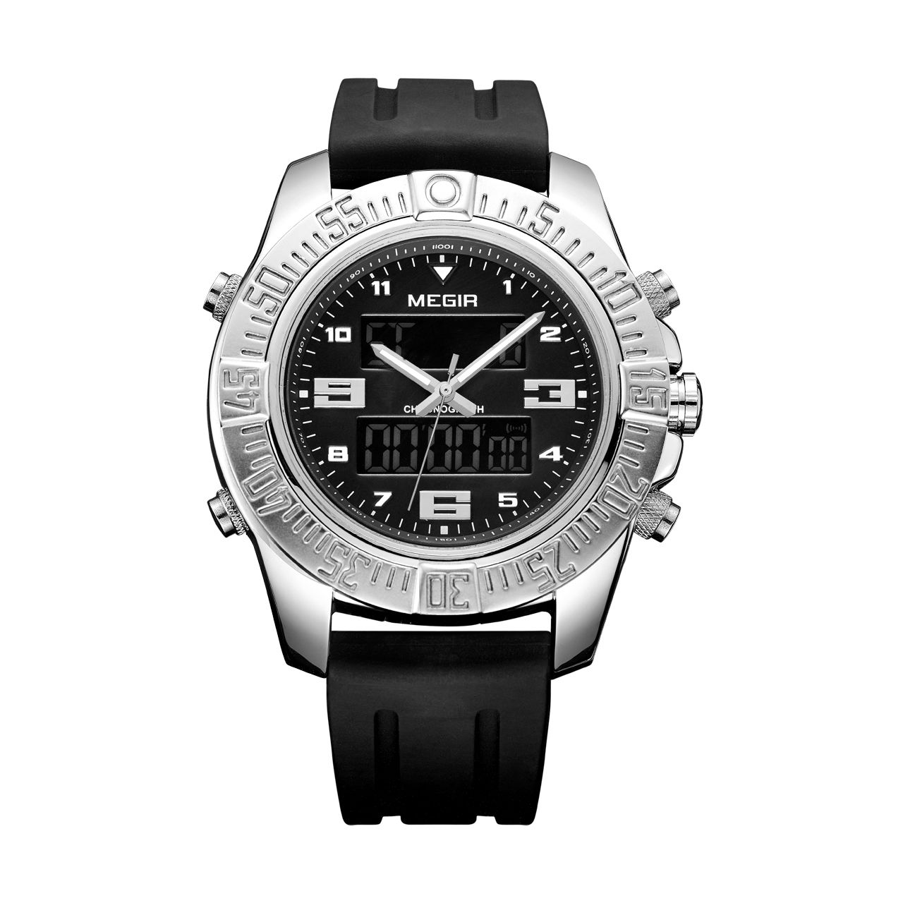 

Часы Megir Silver Black MG2038 (MN2038GBK-1)