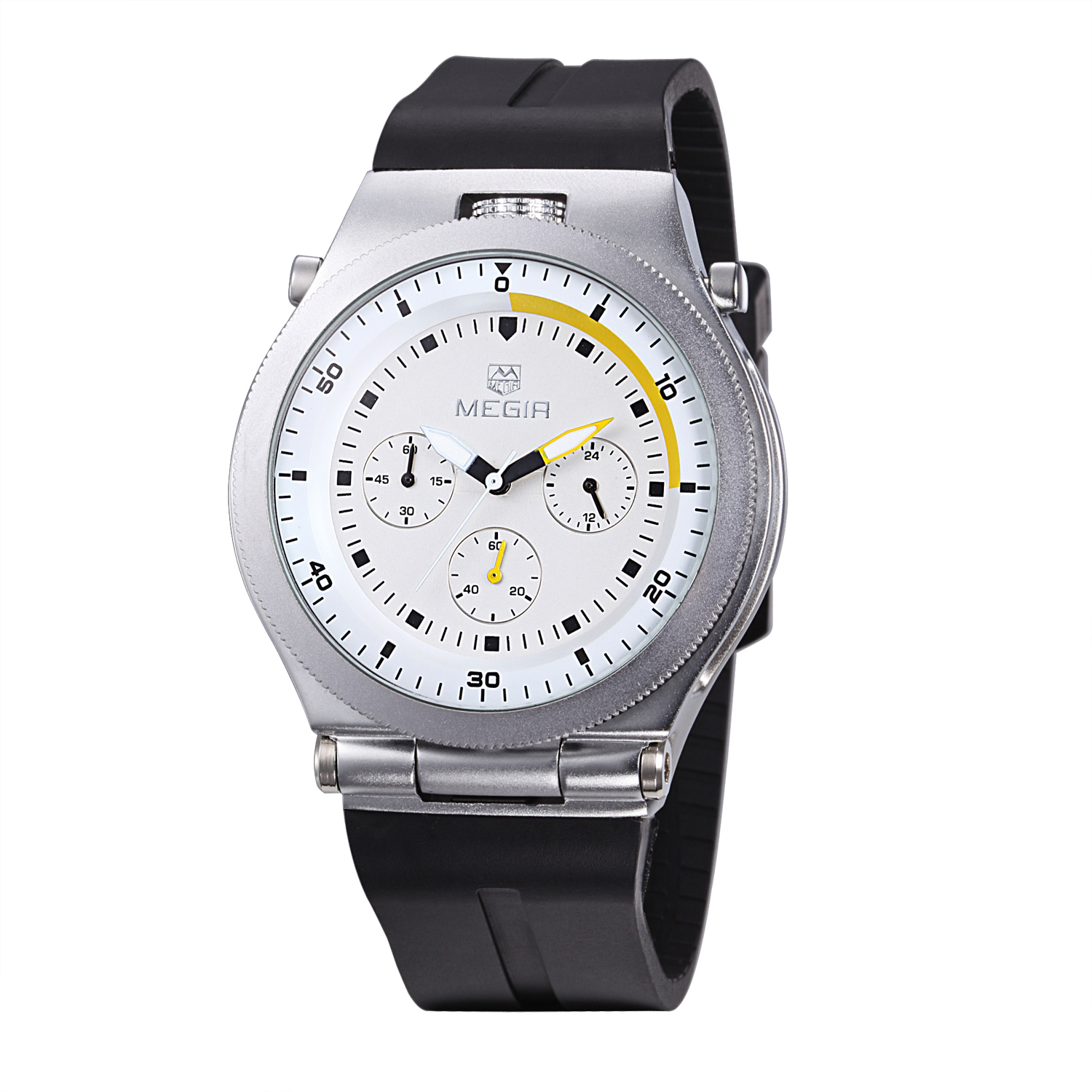 

Часы Megir Silver White Black MG3003 (MN3003GBK-7)
