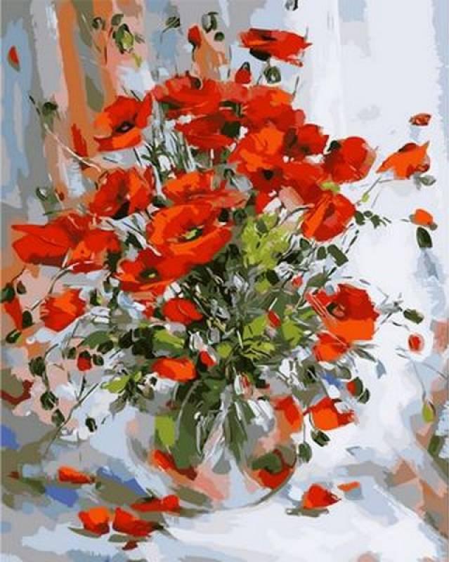 

Картина по номерам Q1210 Нежные маки, 40x50 см., Mariposa