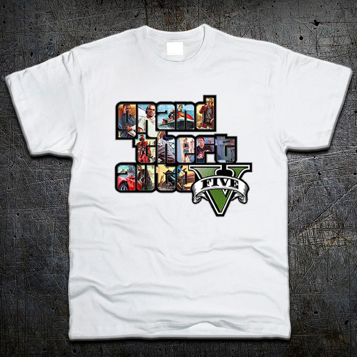 

Футболка Fruit of the Loom Логотип ГТА Logo GTA 5 Белый 140 см (119629)