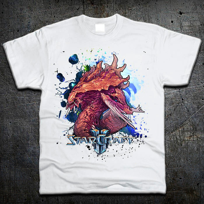 

Футболка Fruit of the Loom Зерг Стар Крафт 2 Zerg Star Craft 2 Белый M