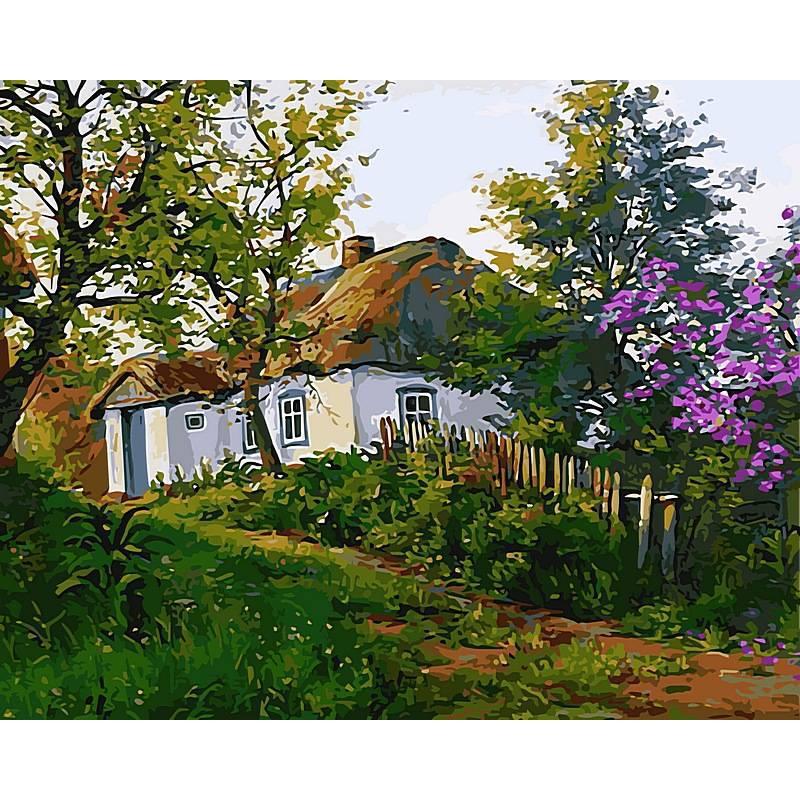 

Картина по номерам Расцвела сирень возле дома. Худ. Геннадий Колесной, 40x50 см., Babylon