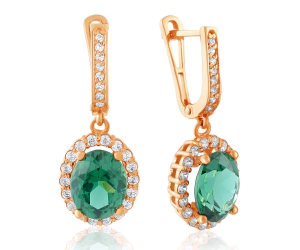 

Серьги-подвески с наноситалом цвета верделит "Шедевр", С4036VNSВЕРДЕЛИТ