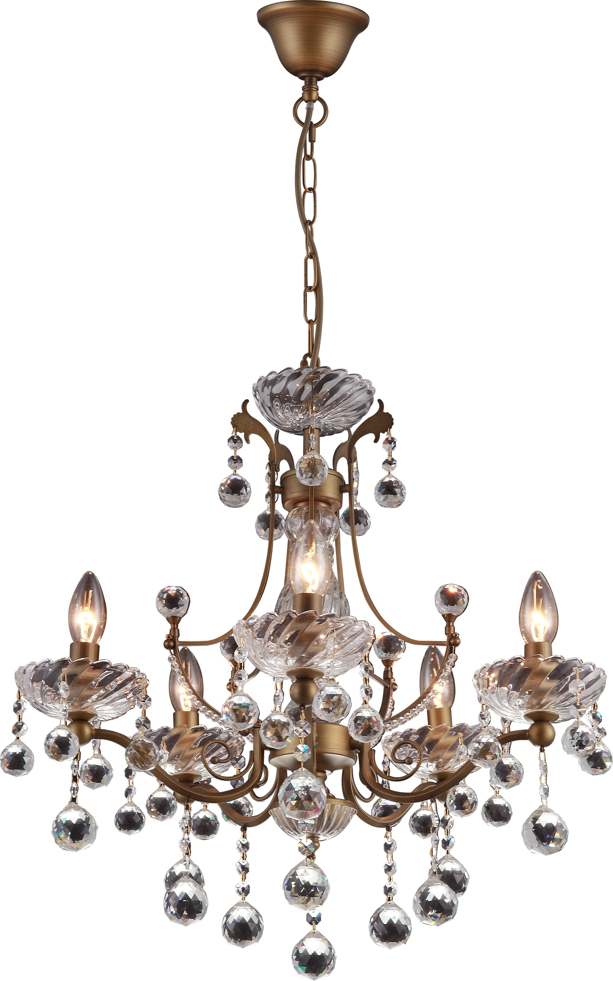 

Люстра Altalusse INL-1103P-05 Golden Brass Е14 5x40 Вт