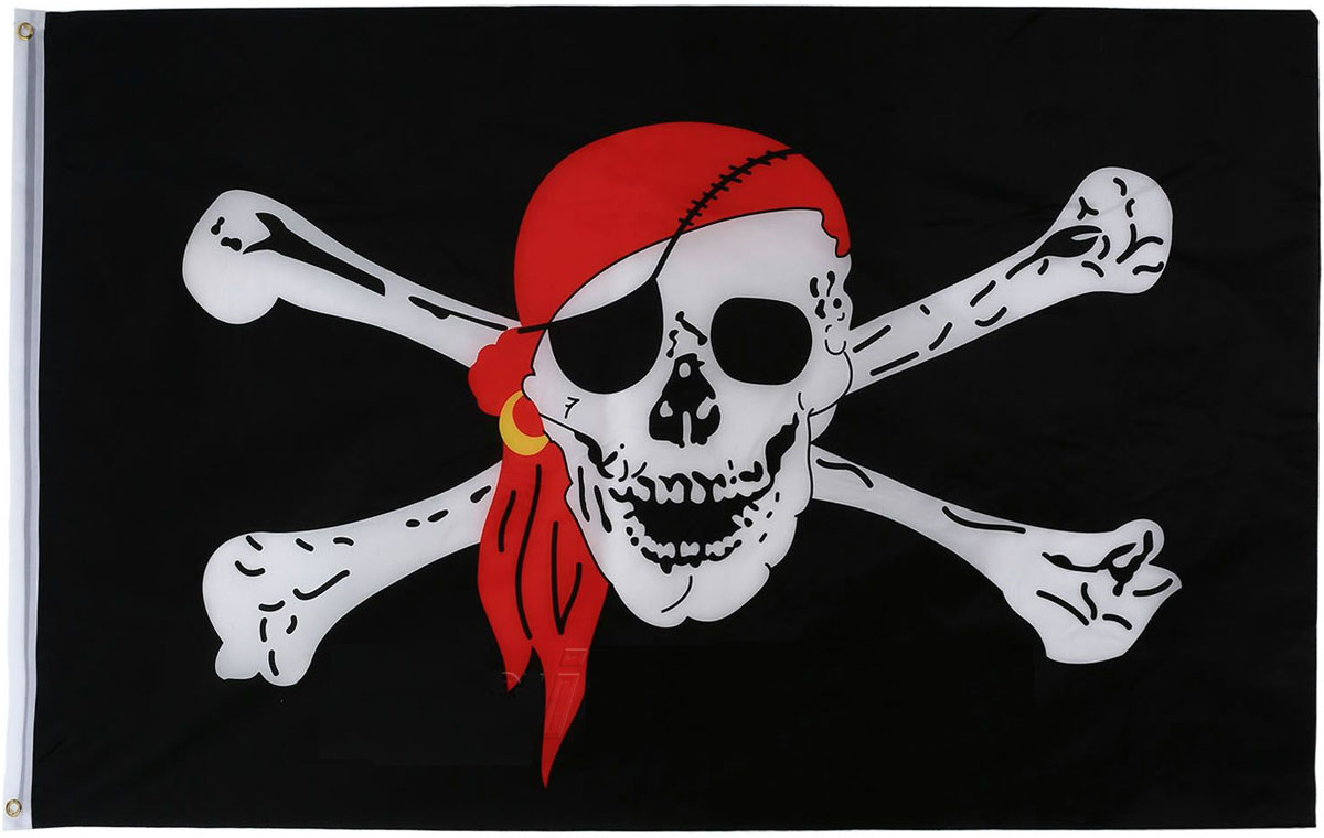 Пиратский флаг (веселый Роджер 2 вида)