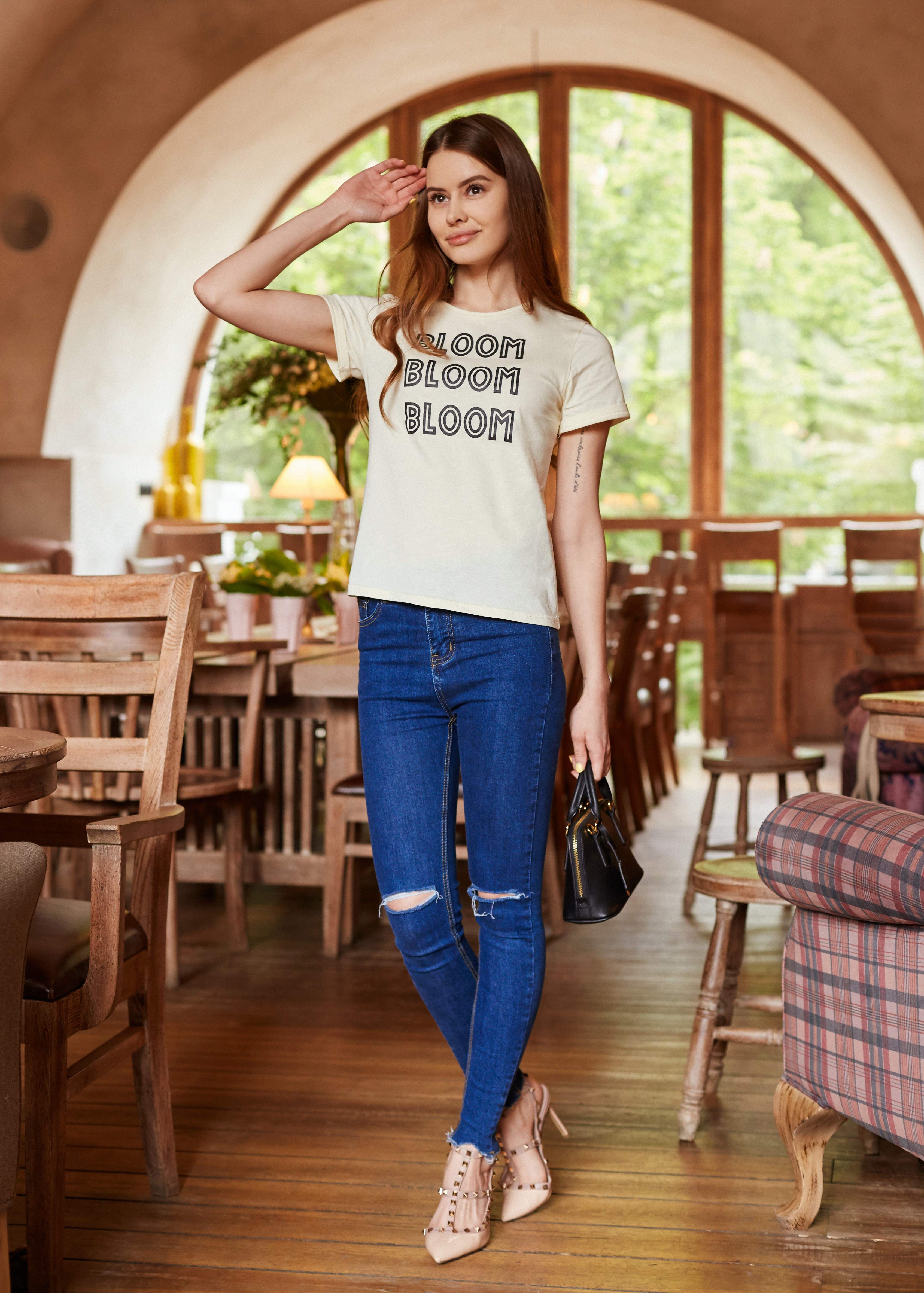 

Футболка с принтом bloom bloom bloom Blow Fashion M белый