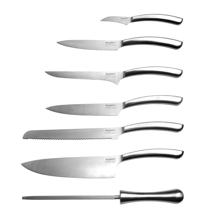 Акция на Набор ножей BergHOFF Essentials Concavo с подставкой из 8 предметов (1308037) от Rozetka UA