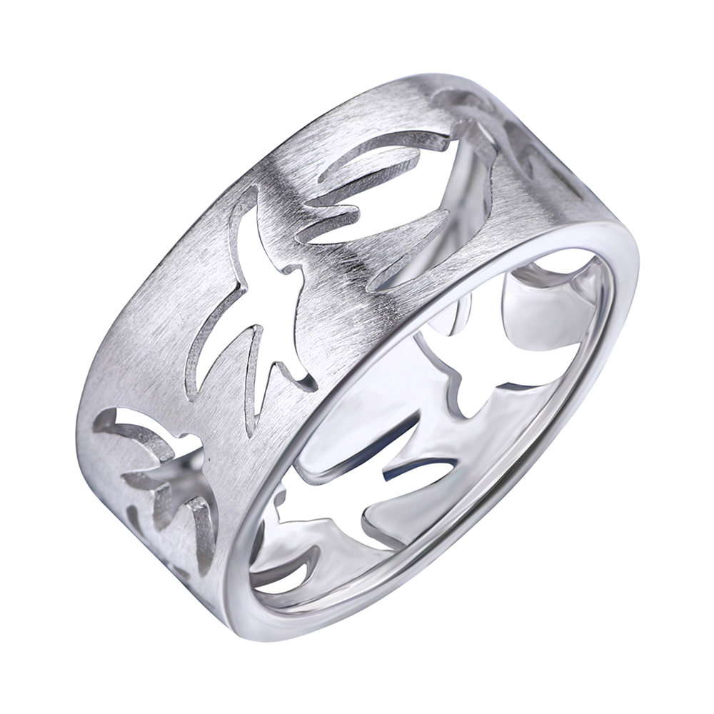 

Серебряное кольцо Птицы счастья 000087874 18.5 размера
