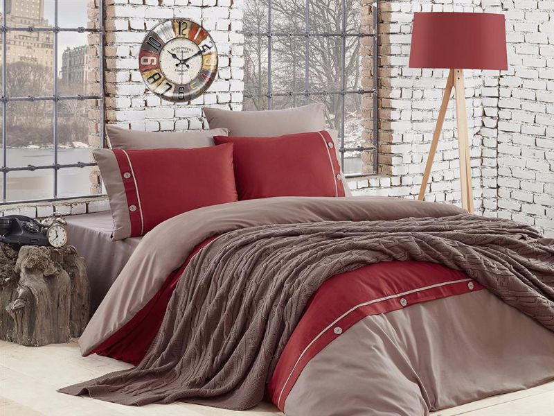 

Кпб "first choice" бязь de luxe ranforce+вязаный плед 200х220