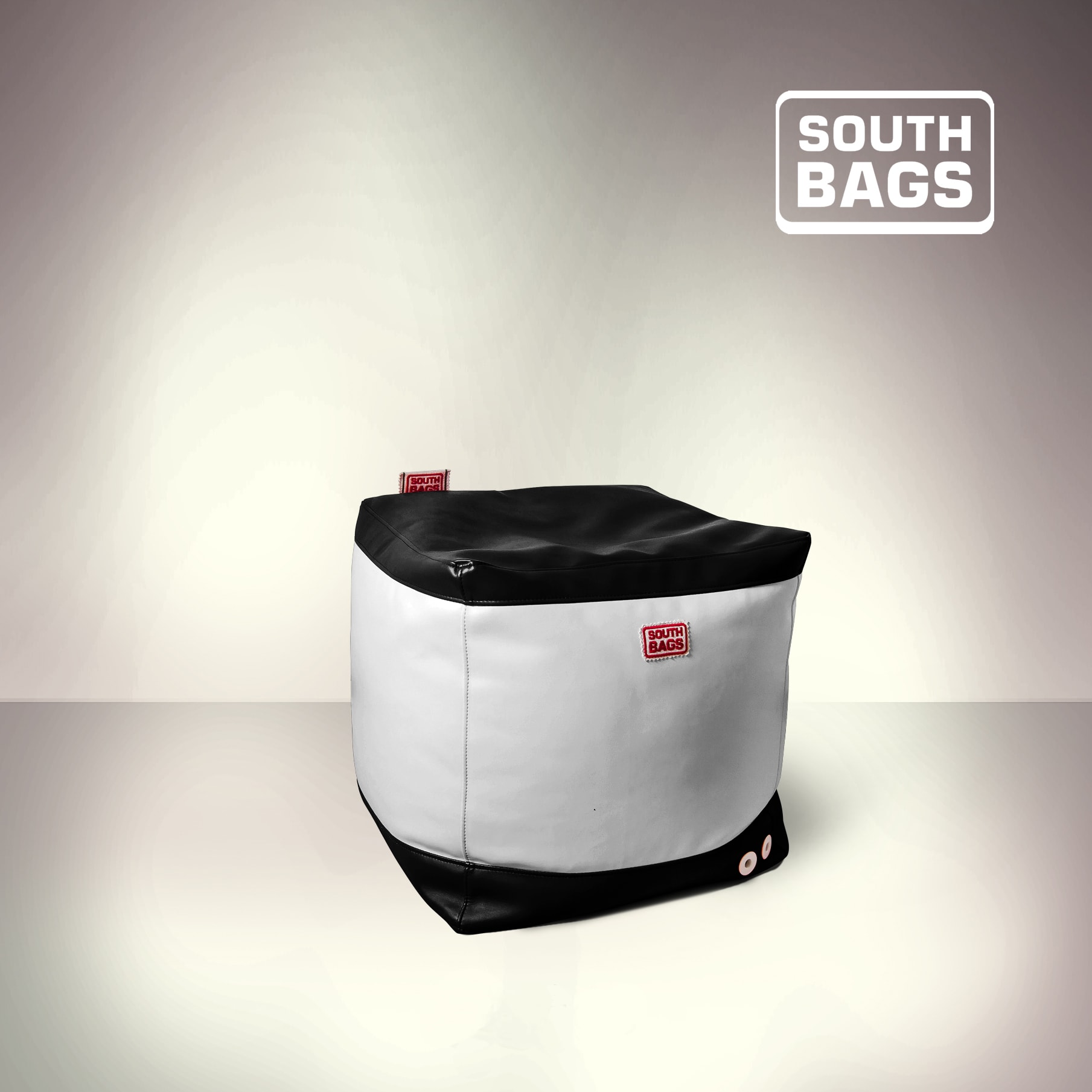 

Пуф South Bags Куб 45см Двухцветный Серо-Черный