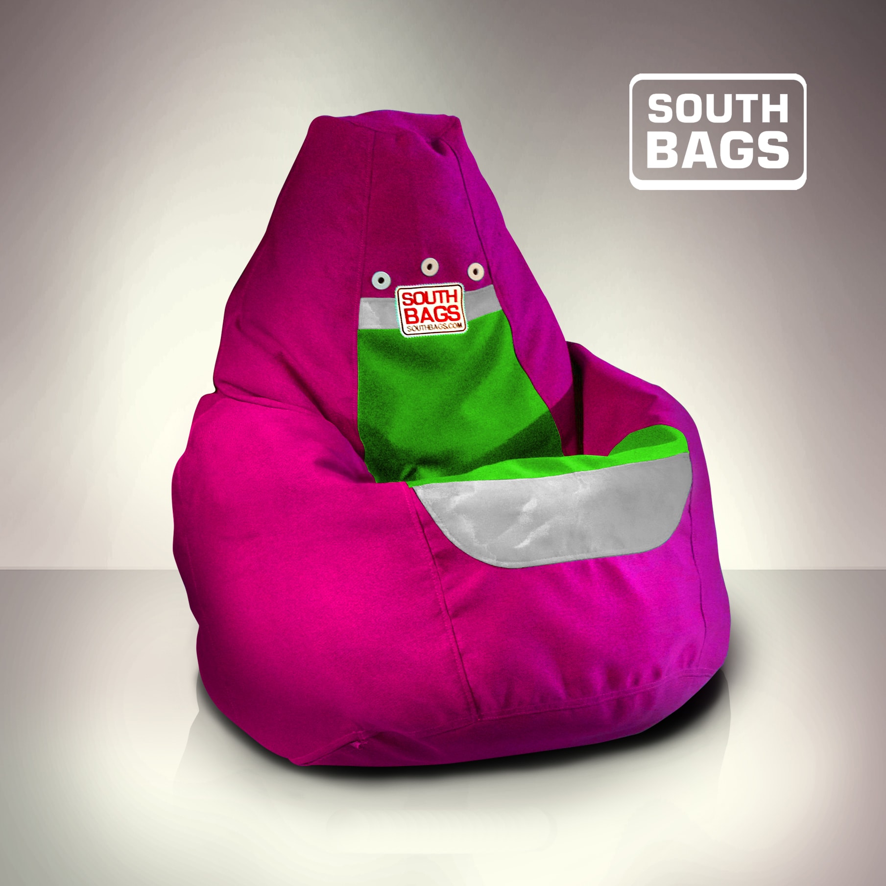 

Кресло South Bags Груша Трёхцветная Фиолетовая