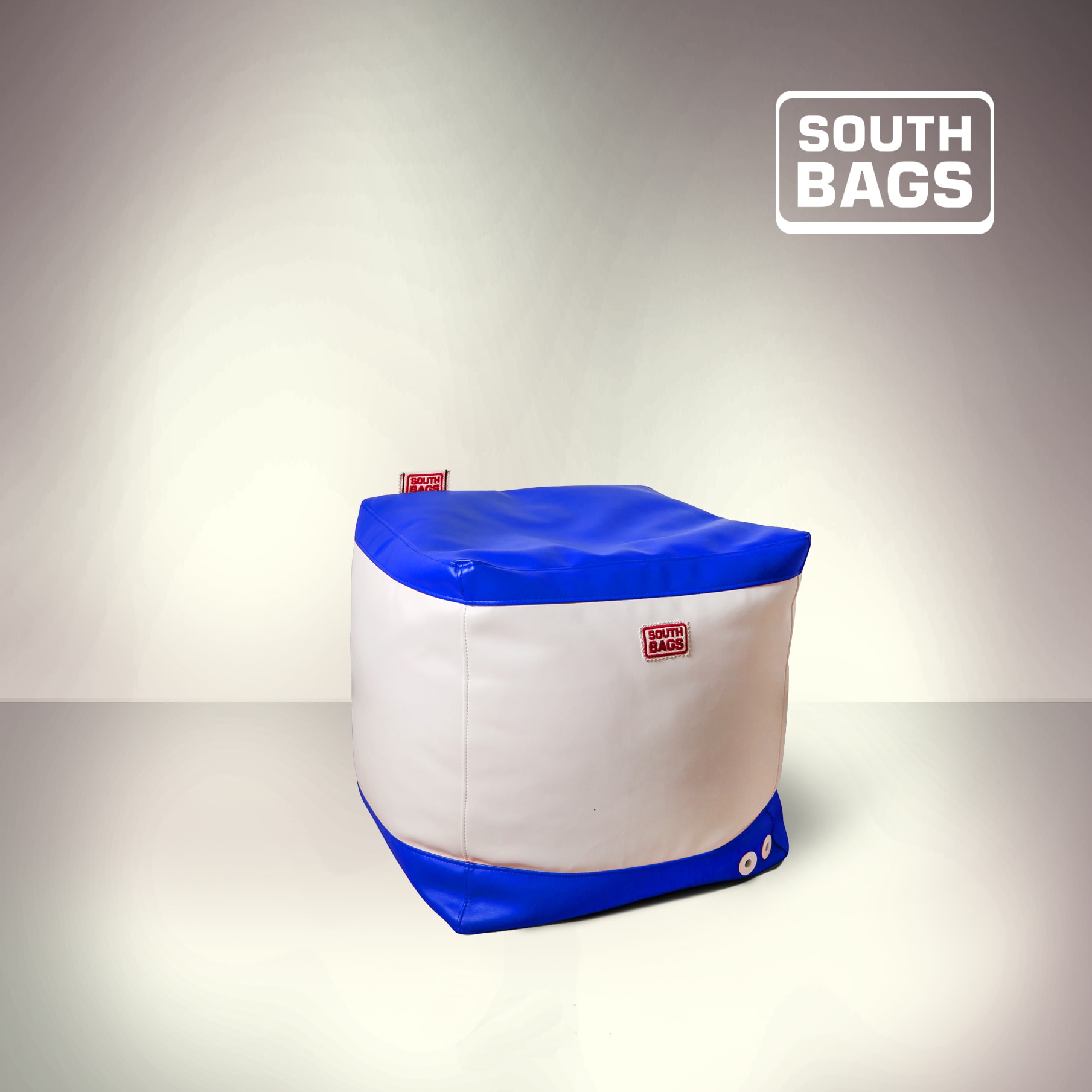 

Пуф South Bags Куб 45см Двухцветный Бело-Синий