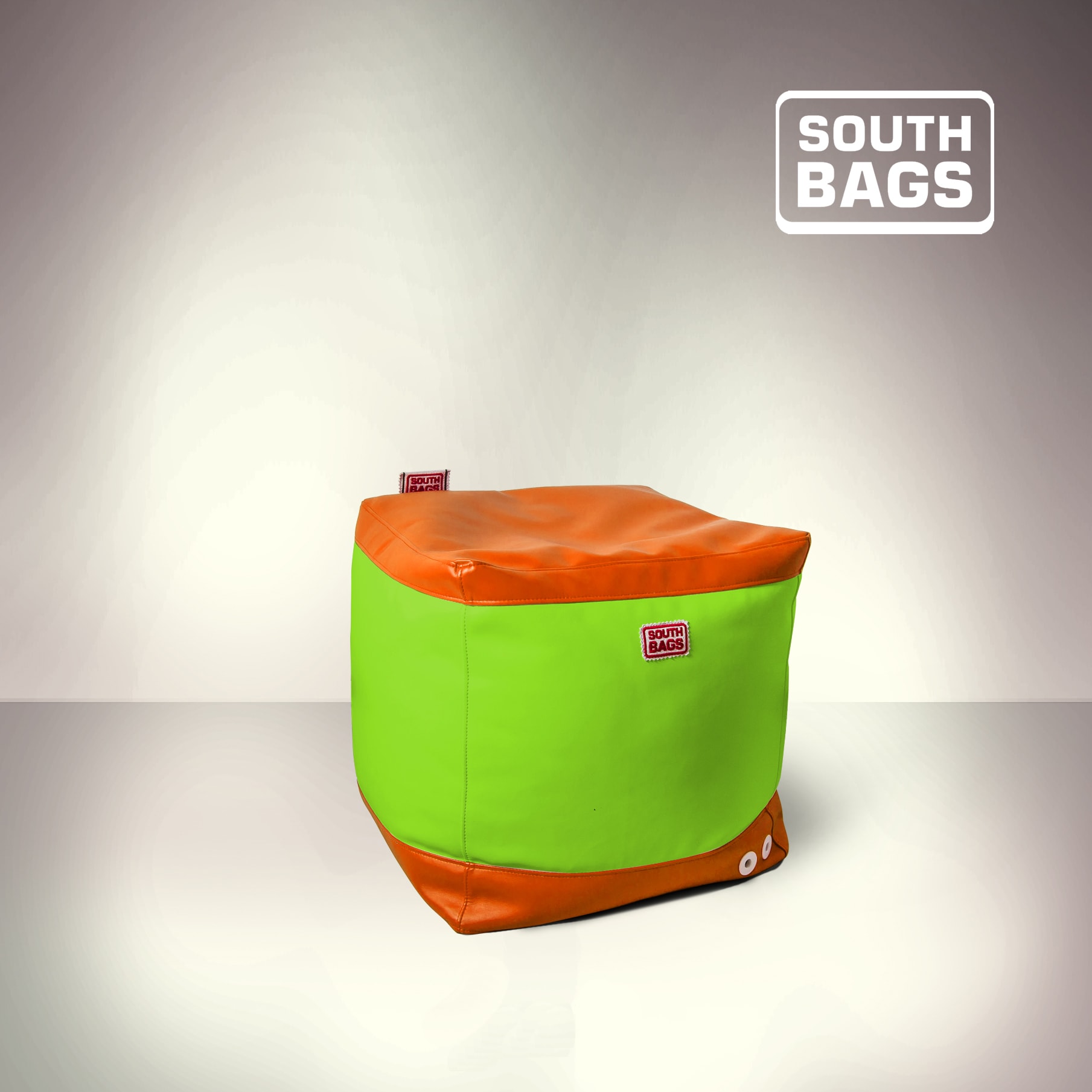 

Пуф South Bags Куб 45см Двухцветный Оранжево-Зеленый