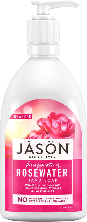 Акція на Тонизирующее жидкое мыло для рук Jason Розовая вода 473 мл (078522020233) від Rozetka UA
