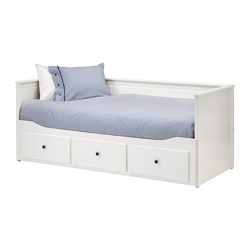 

Кушетка с 2 матрасами и 3 ящиками IKEA HEMNES 80x200см белая Moshult жесткий 691.861.14