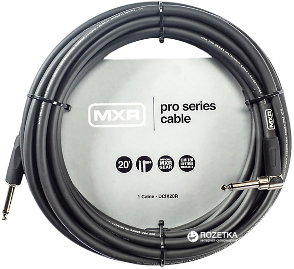 

Инструментальный кабель Dunlop DCIX20R MXR Pro Series 6 м Black