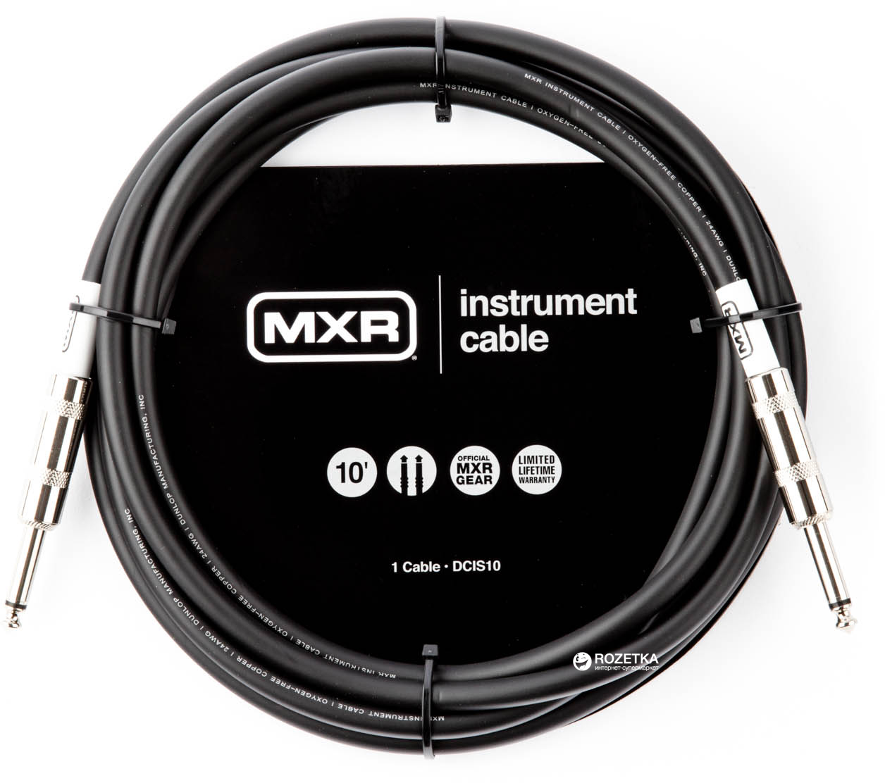 

Инструментальный кабель Dunlop DCIS10 MXR Standard 3 м Black