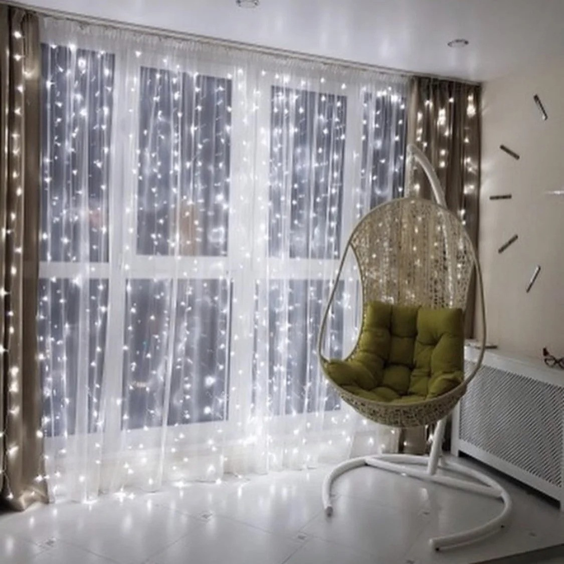 

Светодиодная гирлянда LTL штора сurtain 6*3 м 900 LED 220v Холодный белый
