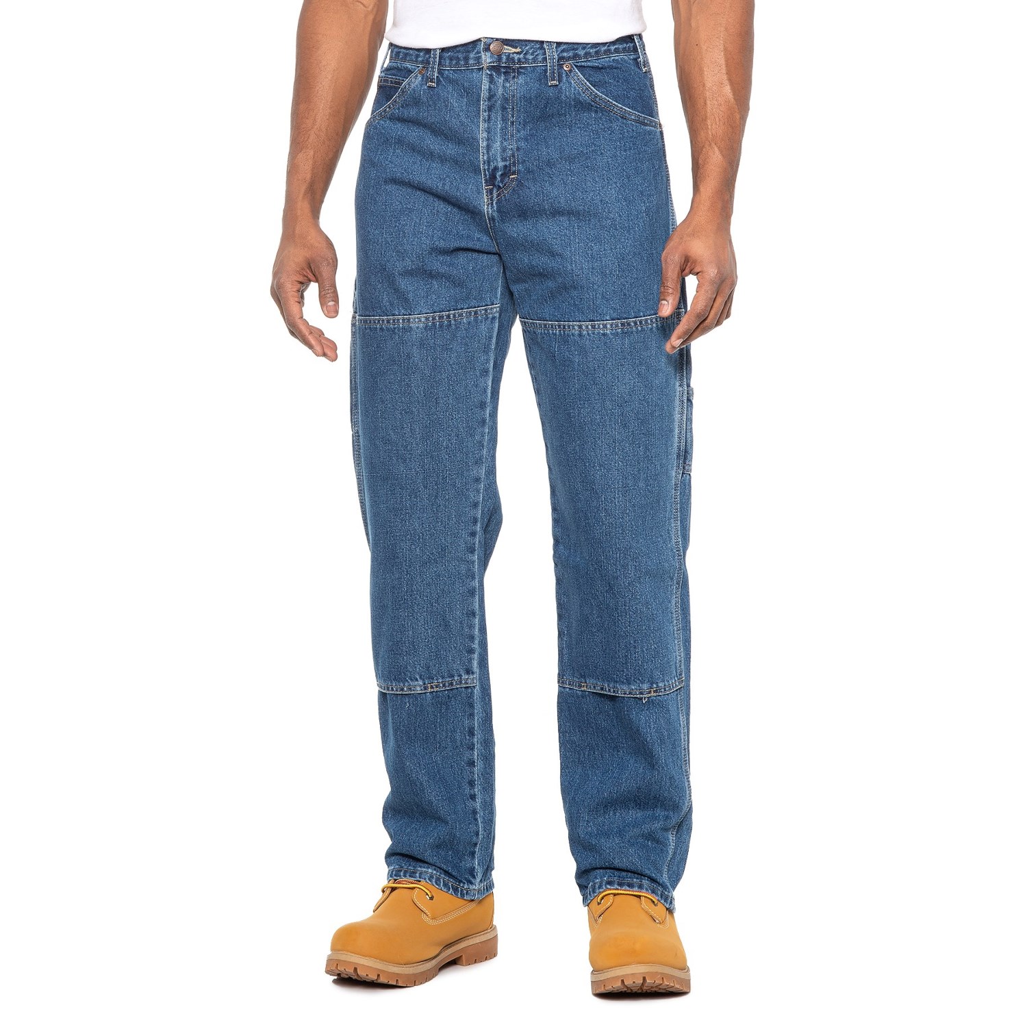 Джинсы Dickies Heavyweight Denim Double-Knee Utility Jeans Stonewashed ...