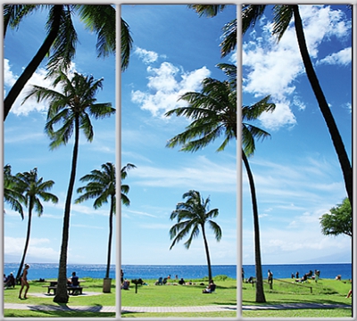 

Шкаф купе Luxe Studio Стандарт-1 Фотопечать Природа-17 2400x2300x450 трехдверный