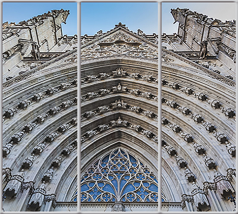 

Шкаф купе Luxe Studio Стандарт-1 Фотопечать Архитектура-18 2400x2200x450 трехдверный