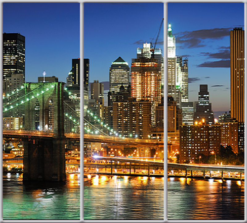 

Шкаф купе Luxe Studio Стандарт-1 Фотопечать Архитектура-79 2400x2000x450 трехдверный