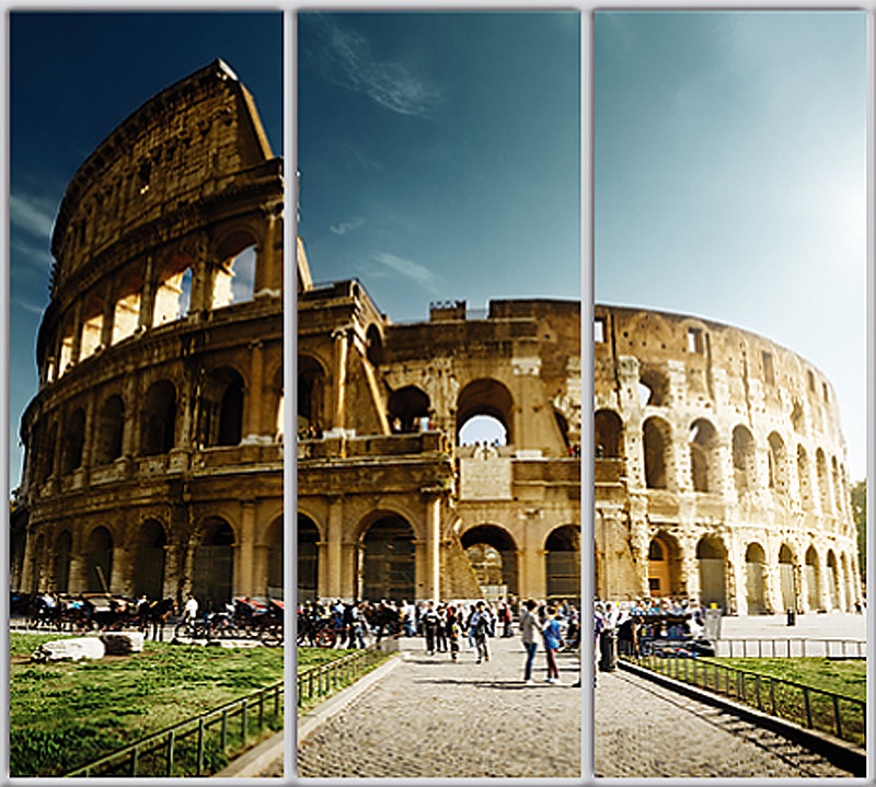 

Шкаф купе Luxe Studio Стандарт-1 Фотопечать Архитектура-157 2400x2300x450 трехдверный