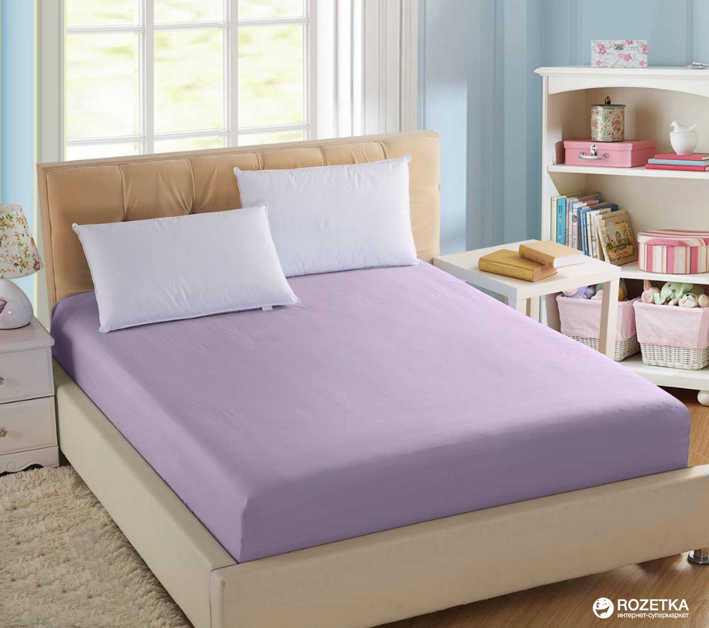 

Простынь на резинке U-tek Home Sateen 140x190х25 см Lilac