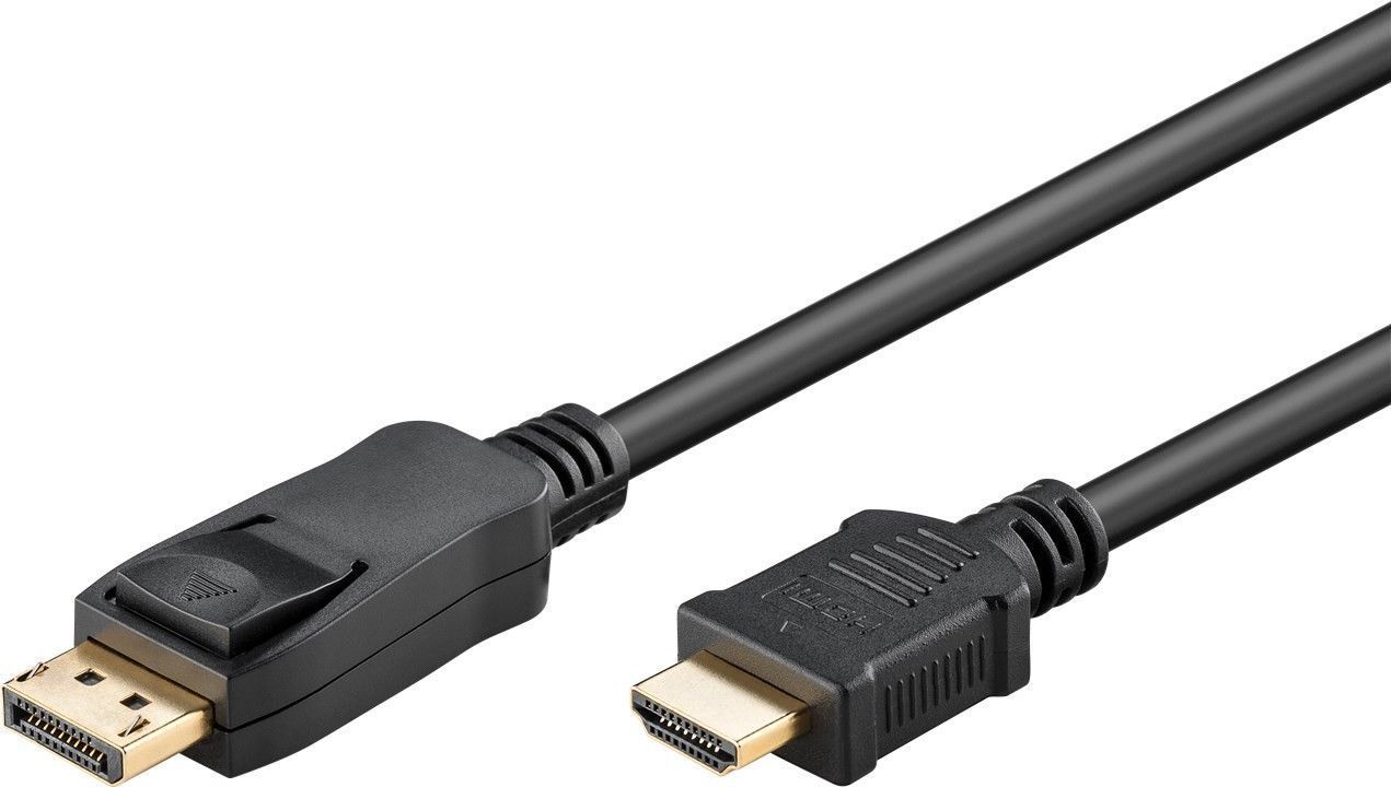 

Кабель монітора-адаптер Goobay DisplayPort-HDMI M/M (HDMIекран) 5.0m v1.2 4K@30Hz D=5.5mm Gold Lock чорний(75.06.1959)