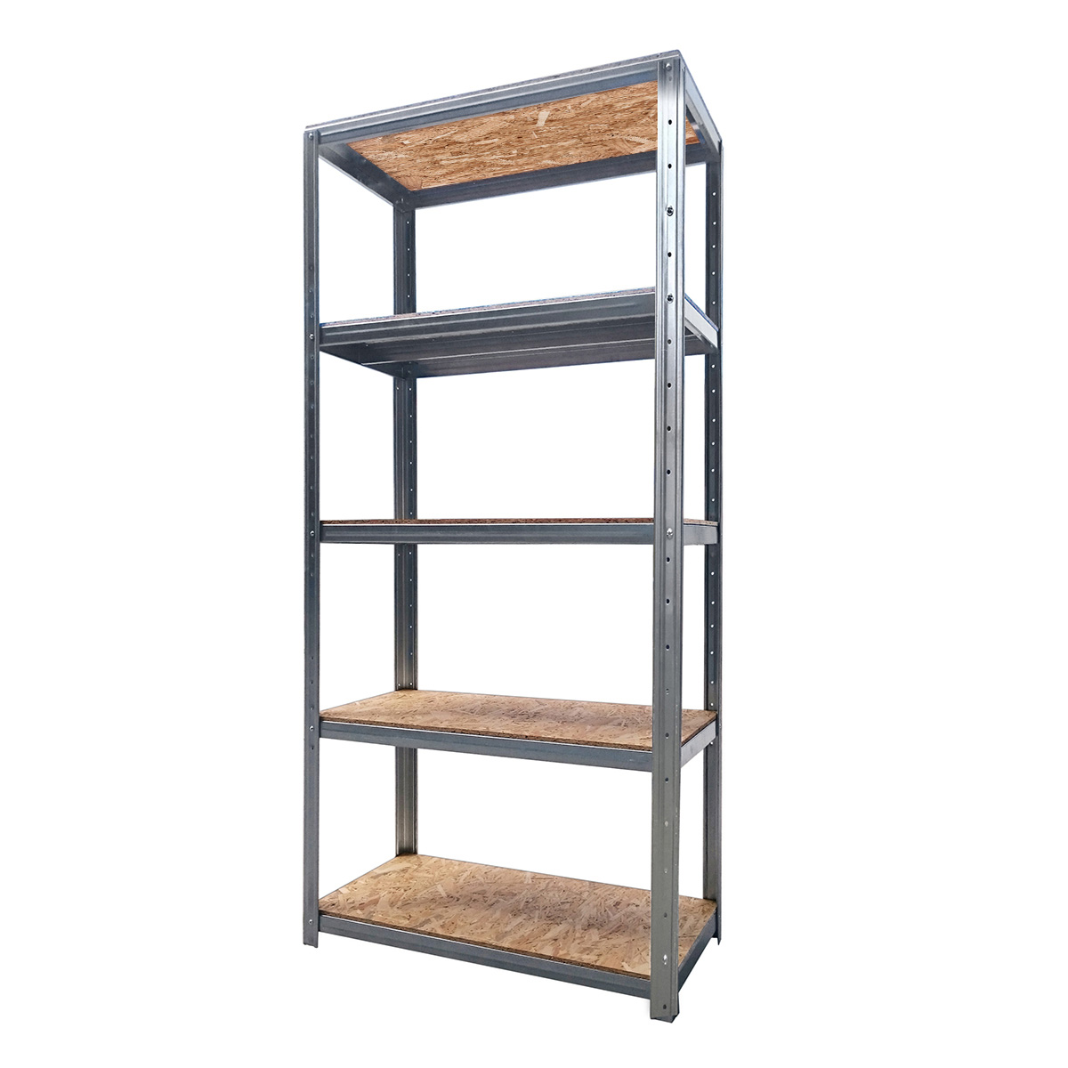 

Стеллаж АТЛАНТ 5-полочный с полками из ОСБ-плиты на металлическом каркасе (H2000/700/310/OSB5)