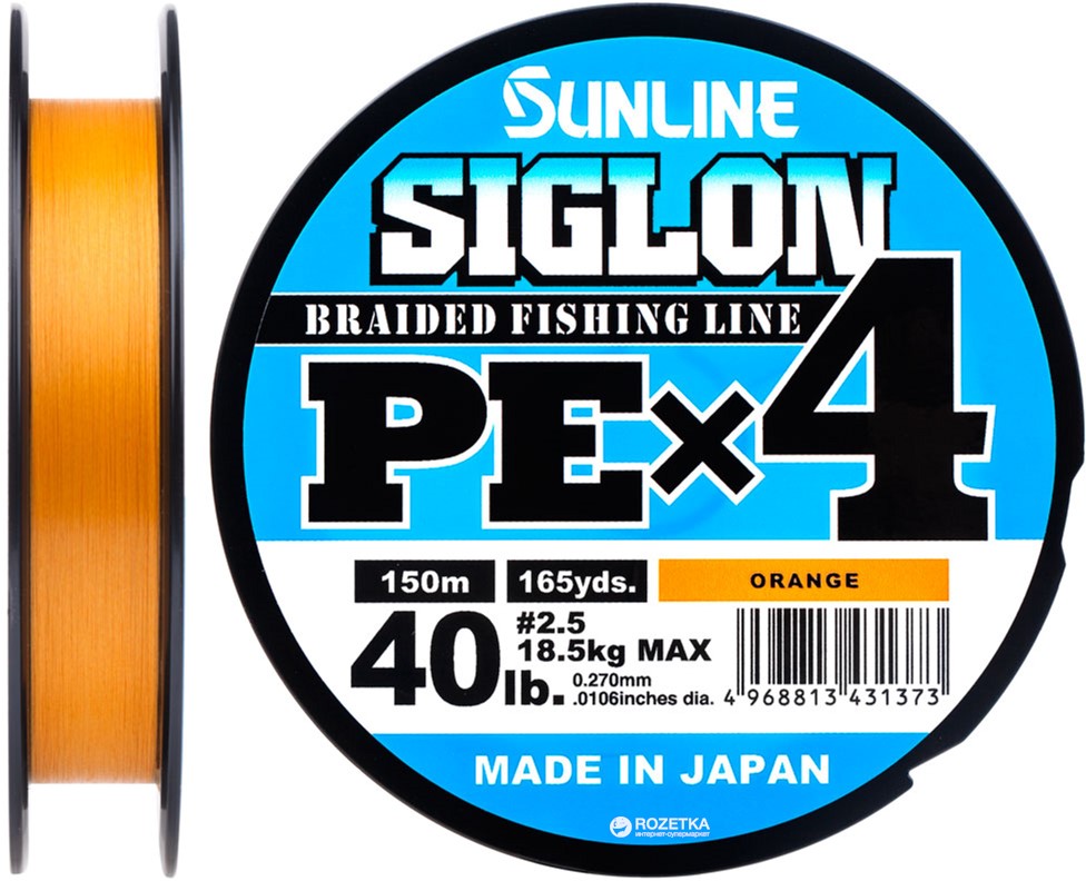 

Шнур Sunline Siglon PE х4 150 м # 2.5/0.270 мм 18.5 кг Оранжевый (16580937)