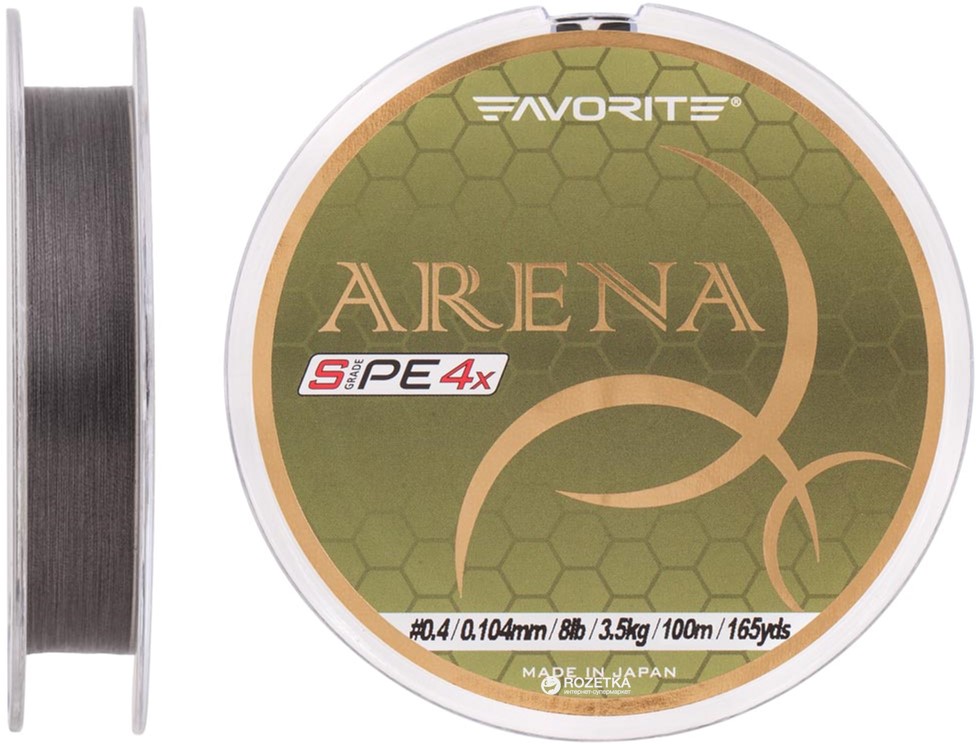 

Шнур Favorite Arena PE 4x 100 м # 0.4/0.104 мм 3.5 кг Серебристый (16931095)