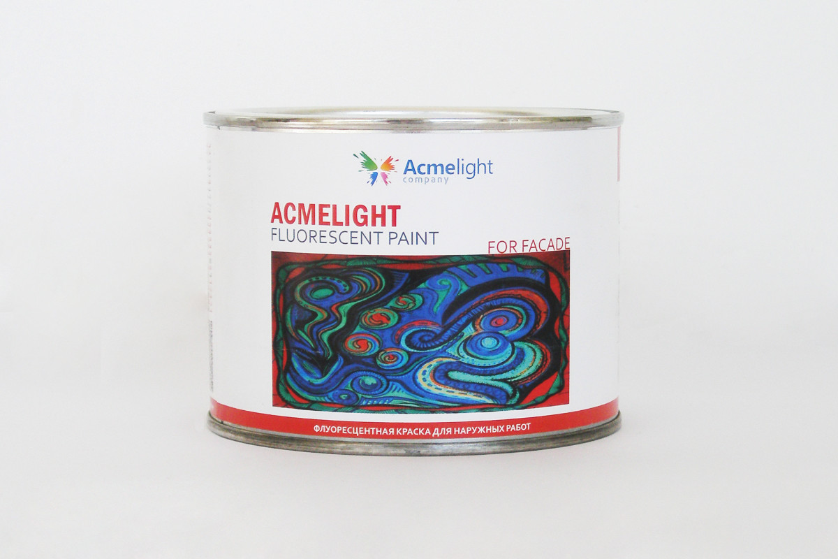 

Флуоресцентная фасадная краска Acmelight Fluorescent paint for Faade зеленая 1 л